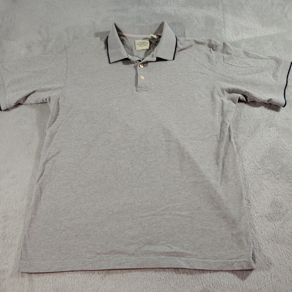G.H. Bass & Co. Polo Shirt Men M Gray Golf Activity Outdoor Preppy Classic